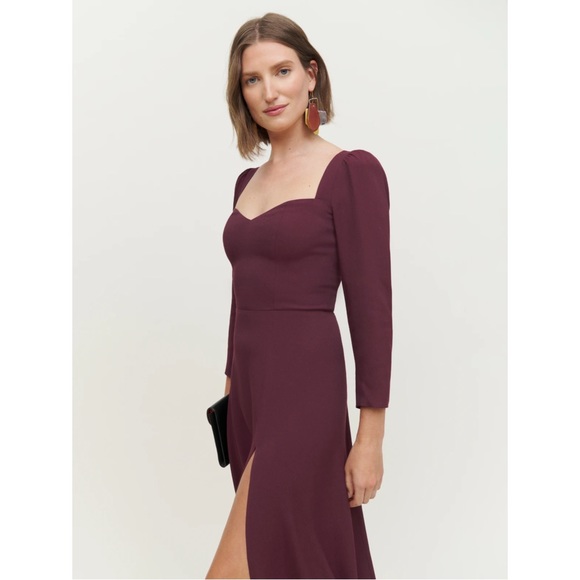 Reformation Mara Dress in Prune 0 NWT - Picture 4 of 14